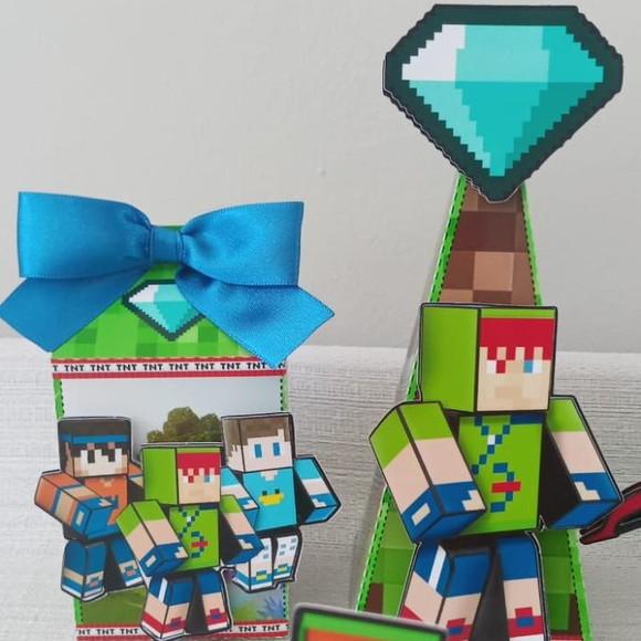 40 Lembrancinhas Hobin Hood Gamer Minecraft