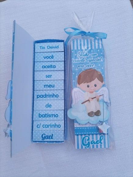 Caixa Bis Convite para Batizado