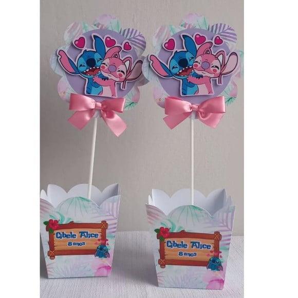 Centro de Mesa Stitch e Angel
