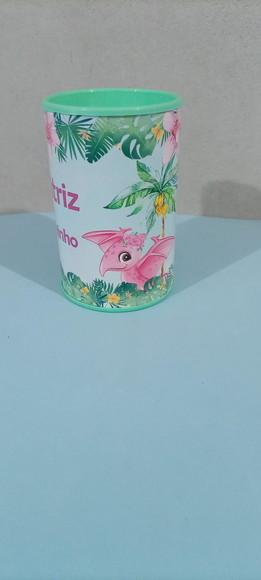 Cofrinhos Personalizado Dino Baby Rosa