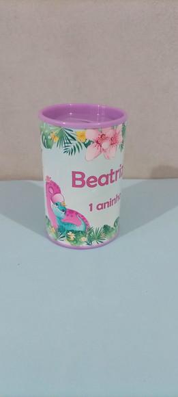 Cofrinhos Personalizado Dino Baby Rosa