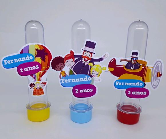 Kit 10 Cofrinhos e 10 Tubetes Mundo Bita