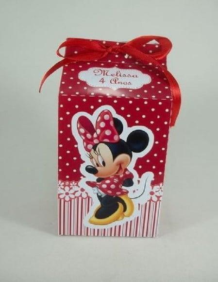 Kit 20 Caixa Milk Minnie Vermelha