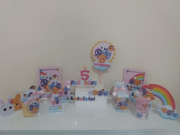 Kit Festa Personalizada Bolofofo Rosa