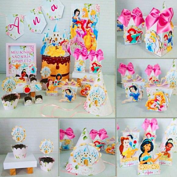 Kit Festa Personalizada Princesas