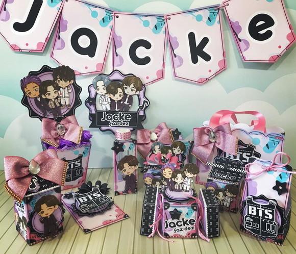 Kit Festa Personalizada Um Só Bolinho Bts