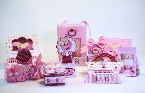 Lembrancinhas Chá de Bebê Menina Ursinha Rosa