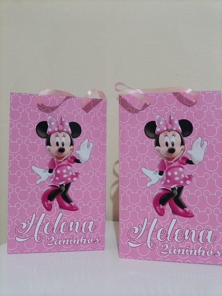 Sacolinha Personalizada - Minnie Rosa