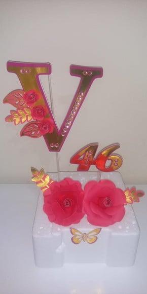 Topo de Bolo Rosas