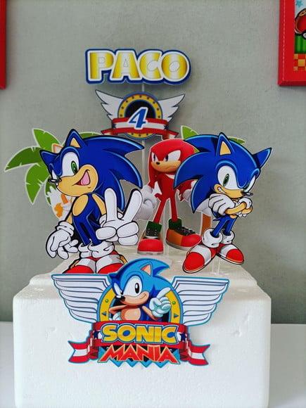 Topo de Bolo Sonic