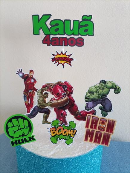 Topo de Bolo Super Heróis