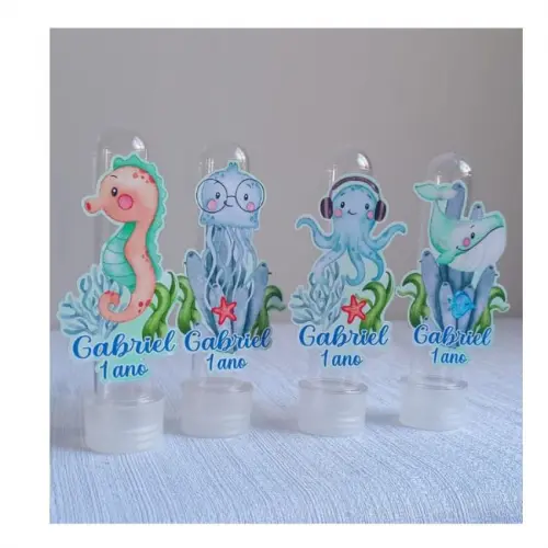 tubetes personalizados fundo do mar menino