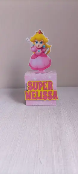 10 Caixa Cubo com Letra Peach
