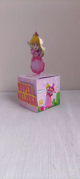 10 Caixa Cubo com Letra Peach