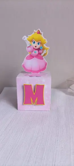 10 Caixa Cubo com Letra Peach