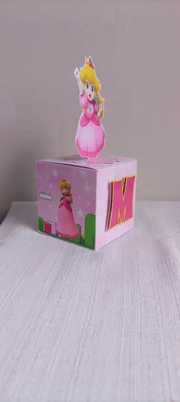 10 Caixa Cubo com Letra Peach