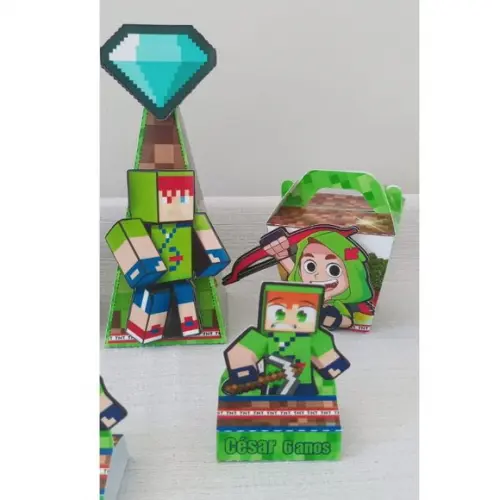 40 Lembrancinhas Hobin Hood Gamer Minecraft