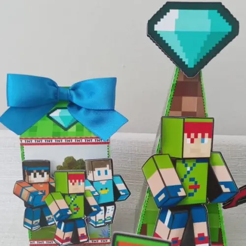 40 Lembrancinhas Hobin Hood Gamer Minecraft