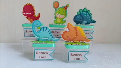 Caixinhas Acrílica Dino Baby