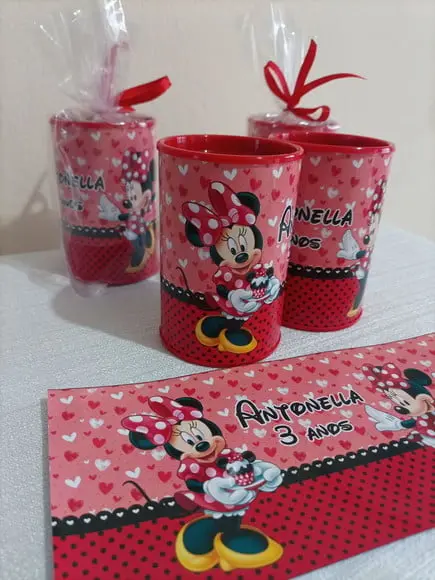 Cofrinhos Personalizado Minie Vermelha