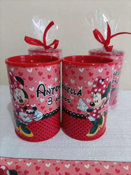 Cofrinhos Personalizado Minie Vermelha