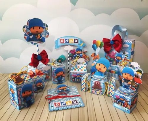 Kit Festa 30 Unidades Pocoyo + 15 Tags de Brinde