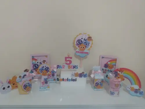 Kit Festa Personalizada Bolofofo Rosa