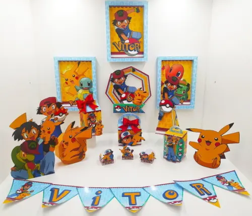 kit mini festa Pokemon ( foto ilustrativa) produtos na desc.