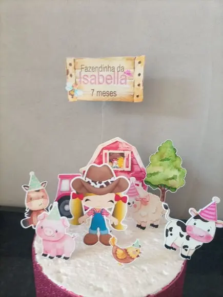 Topo de Bolo Fazendinha ( Vários Temas