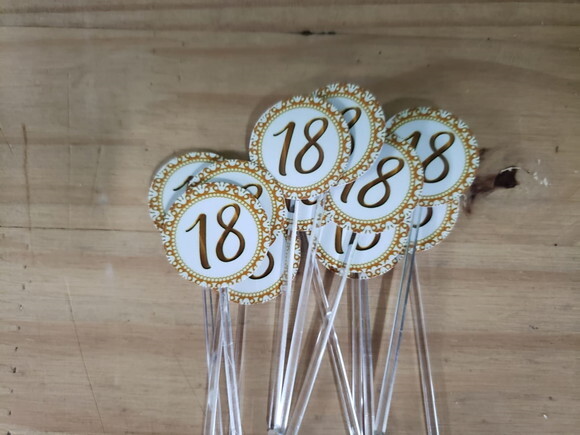 18 Anos Topper para Docinhos Pronta Entrega