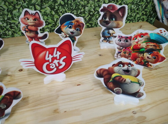 44 Gatos Kit de Mesa Displays 9 Peças Pronta Entrega