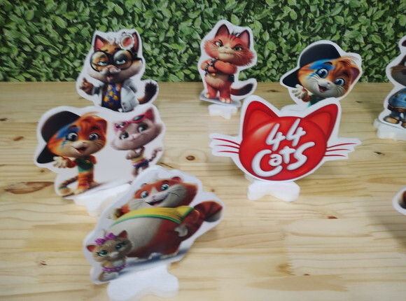 44 Gatos Kit de Mesa Displays 9 Peças Pronta Entrega