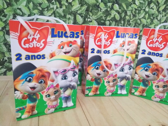 44 Gatos Sacolas Personalizadas Pronta Entrega