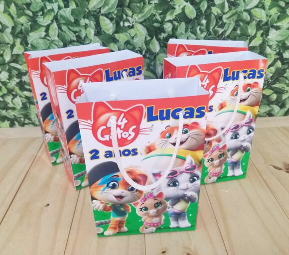 44 Gatos Sacolas Personalizadas Pronta Entrega
