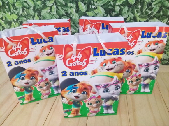 44 Gatos Sacolas Personalizadas Pronta Entrega