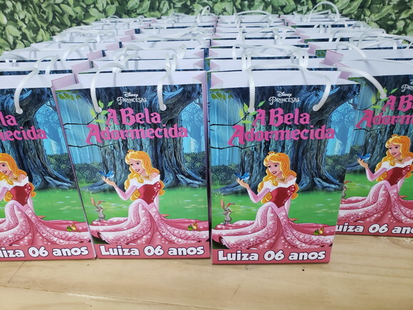 a Bela Adormecida Sacola Personalizada Pronta Entrega