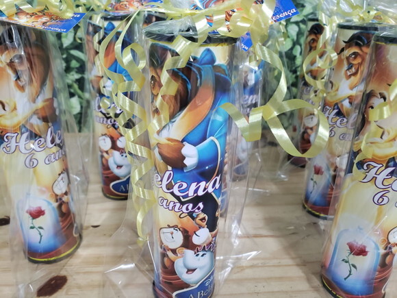 a Bela e a Fera Lembrancinha Pega Varetas Personalizada