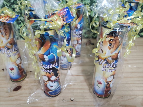a Bela e a Fera Lembrancinha Pega Varetas Personalizada