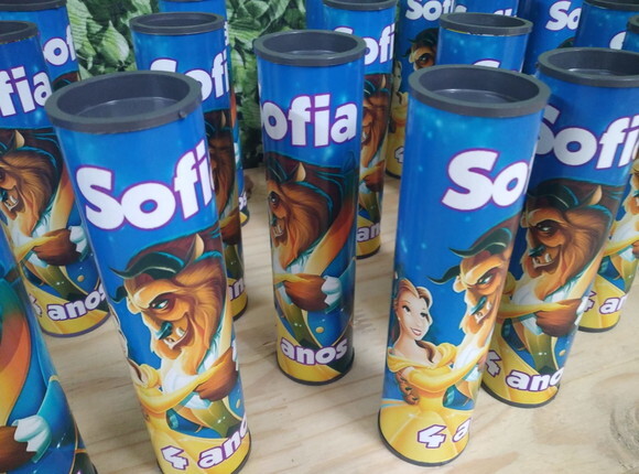 a Bela e a Fera Lembrancinha Pega Varetas Personalizada