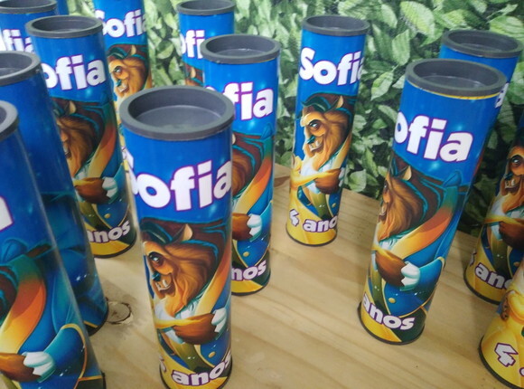 a Bela e a Fera Lembrancinha Pega Varetas Personalizada