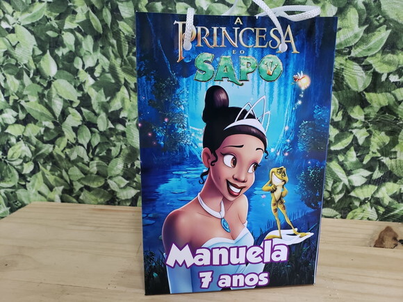 a Princesa e o Sapo Sacola Personalizada Pronta Entrega