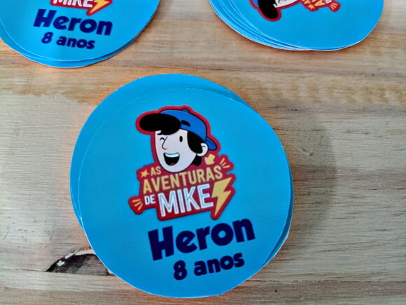 Adesivos as Aventuras de Mike Adesivos 5 cm Personalizados