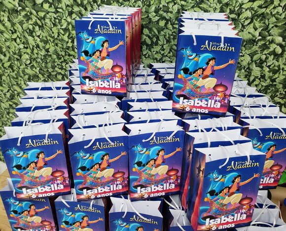 Aladdim Sacola Personalizada Pronta Entrega