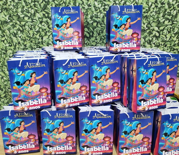 Aladdim Sacola Personalizada Pronta Entrega