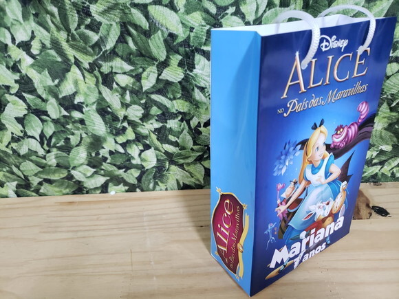Alice no Pais das Maravilhas Sacola Personalizada Pronta Ent