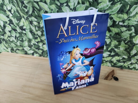 Alice no Pais das Maravilhas Sacola Personalizada Pronta Ent