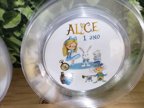 Alice Prato Sobremesa Personalizado Pronta Entrega