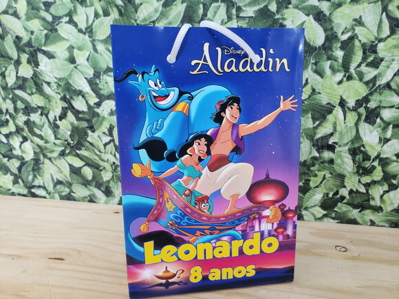 Alladim Disney Sacola Personalizada Pronta Entrega