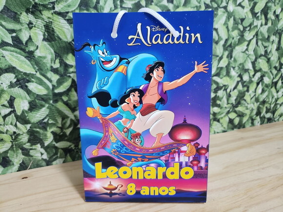 Alladim Disney Sacola Personalizada Tamanho Grande 29 cm