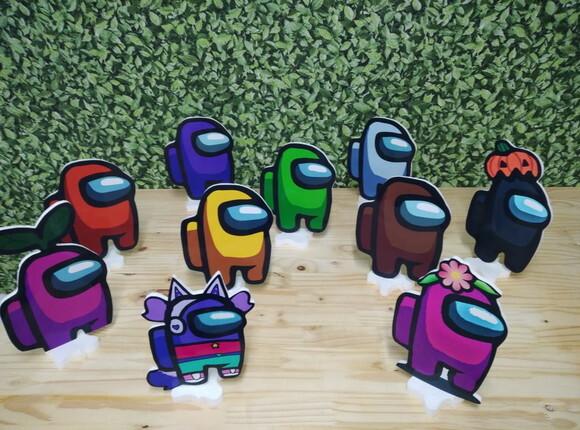 Among Us Kit de Mesa Displays 10 Peças Pronta Entrega